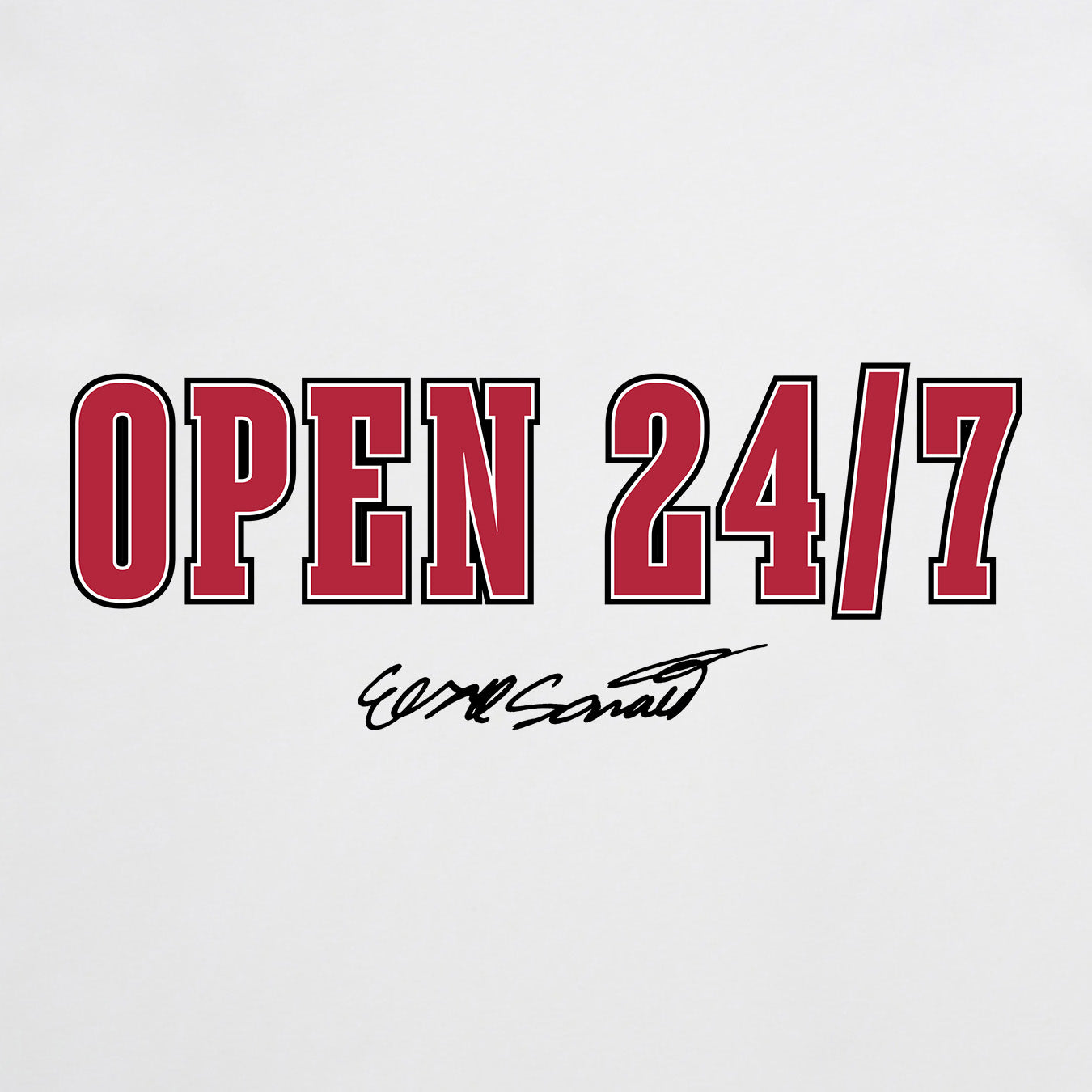 Elijah Sarratt - Open 24/7 White Tee