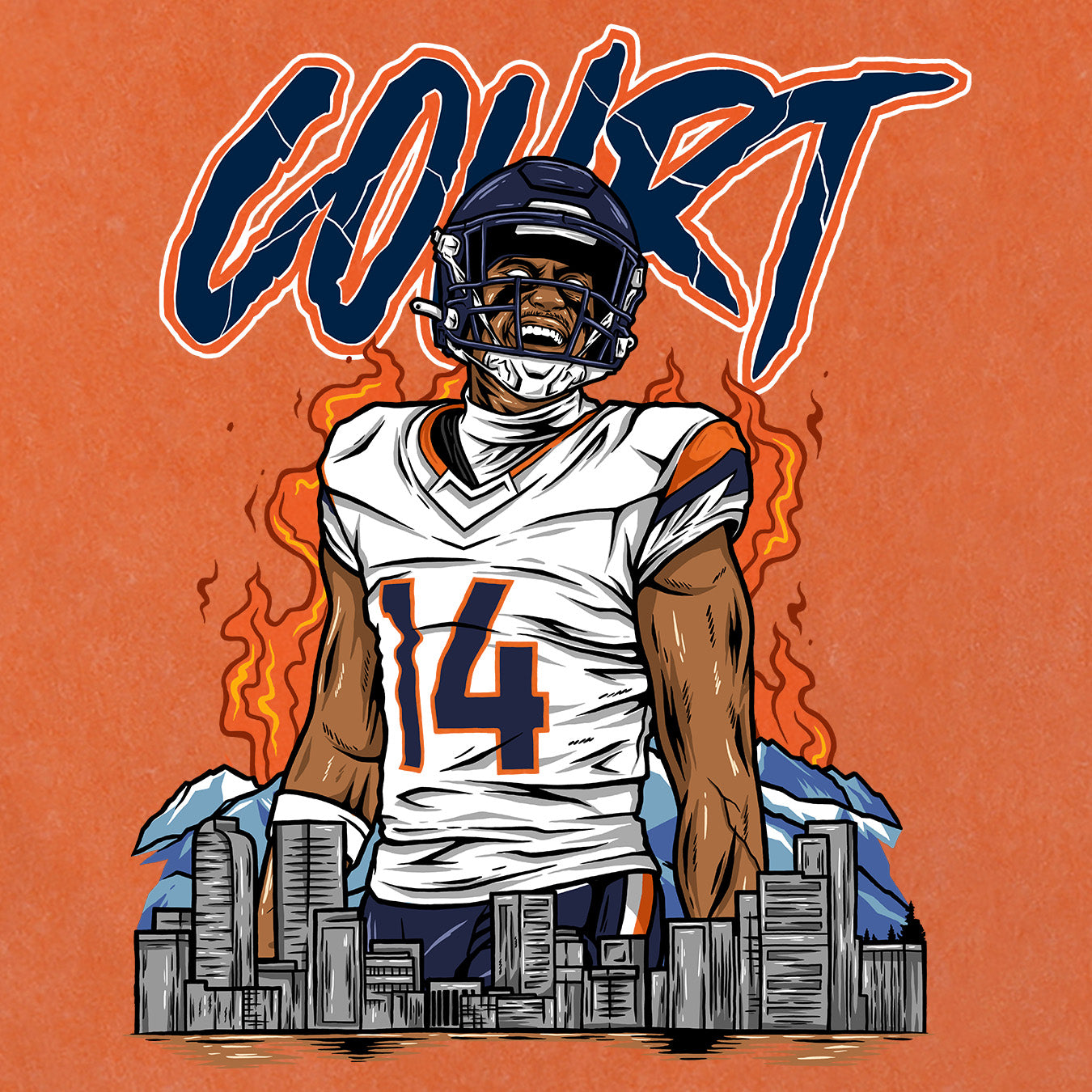 Courtland Sutton - Court Orange Tee