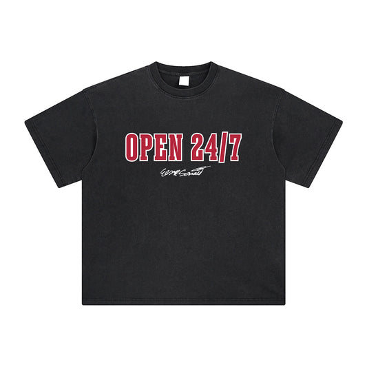 Elijah Sarratt - Open 24/7 Black Tee