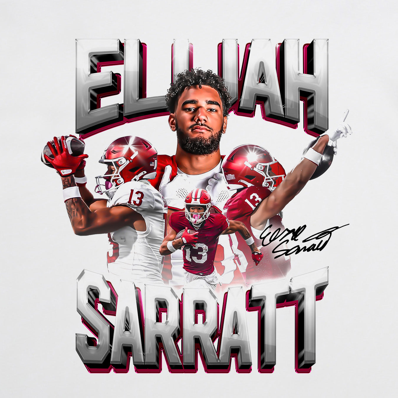 Elijah Sarratt - White Tee